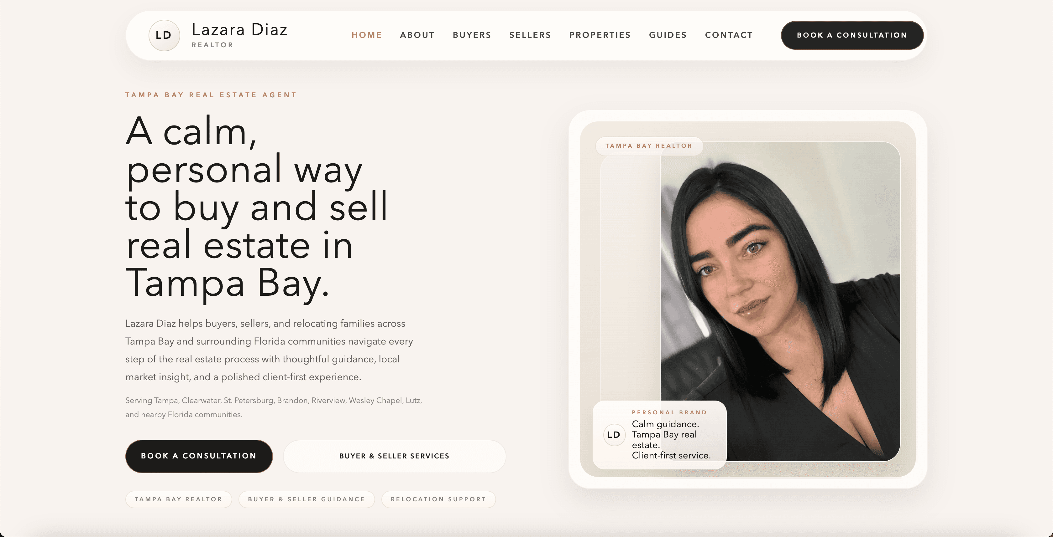 Preview of a professional realtor website showcase.
